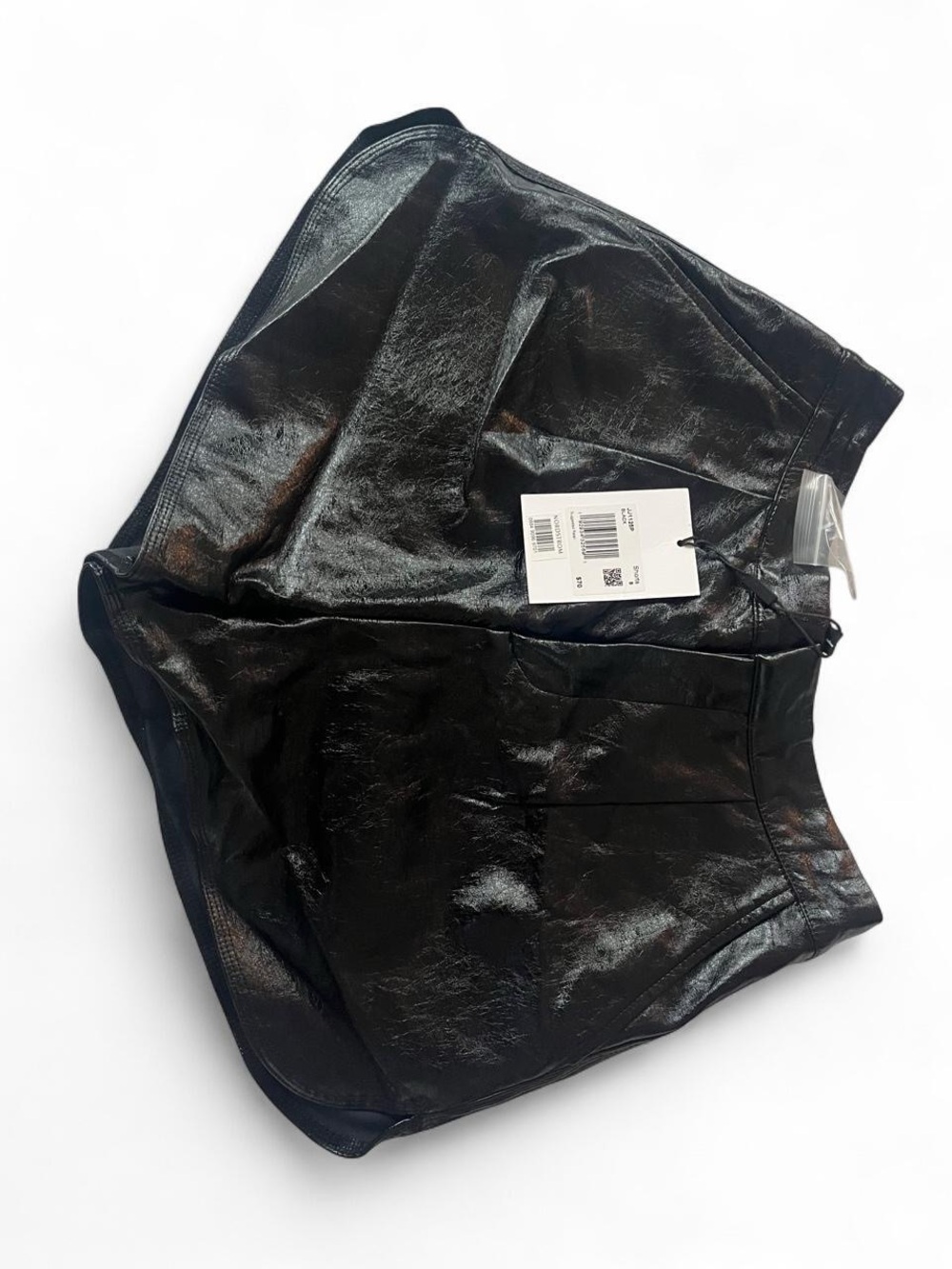 Nordstrom Black Faux Leather Mini Shorts
